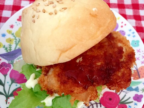 チキンカツのバーガー★